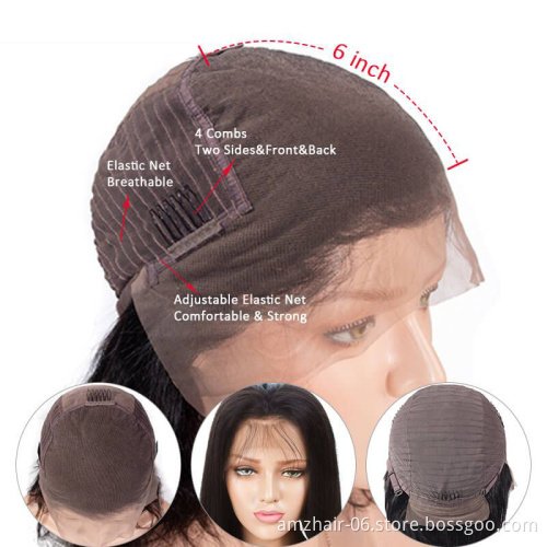 13X6 Lace Frontal Wig 100%Human Hair Double Drawn Water Wave Indian Virgin Cuticle Aligned Hair Swiss Lace Front Wig Pre Plucked